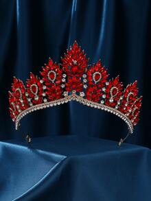 Wedding Crowns For Bride Cubic Zirconia Tiaras Bridal Diamond Headpieces Quinceanera Zirconia Headband - Multicolor - View 13