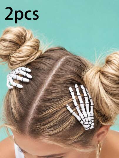 2 buah Jepit Rambut Wanita Halloween, Jepit Samping dengan Desain Menarik, Cocok untuk Dekorasi Pesta dan Liburan, Cocok untuk Penataan Gaya Rambut Atas