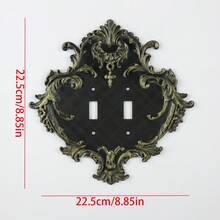 European Vintage Carved Switch Decorative Frame, Luxury Distressed Gold Wall Switch Protector, Wall Socket Panel Beautification Decor - C1640 - View 6