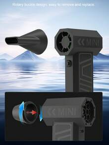 ENSSU Kipas Tiup Jet Mini Genggam Berkekuatan Tinggi, Motor Brushless 105.000 RPM, Blower Udara Portabel dengan Baterai Tanam 2x2000mAh, Dilengkapi 5 Nozel yang Dapat Ditukar, Tekanan Angin 135g untuk Pembersihan Debu dan Aplikasi Berbagai Skenario - MultiWarna - View 8