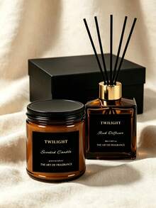 Luxury Aromatherapy Diffuser And Scented Candle Gift Set, Natural Plant Essential Oil And Soy Wax Aromatherapy Set, Smokeless Long-Lasting Fragrance Suitable For Home, Bedroom, Living Room And Office, Premium Gift For Birthday, Holiday, Housewarming And Wedding Occasions - Gift Box - View 3