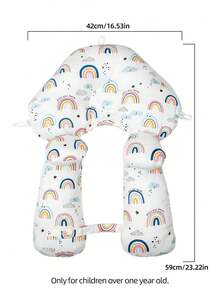 New Baby Pillow, Soft Infant Pillow, Anti-Flat Head Pillow, Reversible 4-Season Use Baby Cuddle Pillow, Plush Velvet Leaf & Feather Design, Newborn Gift, Upgraded Version Unisex Infant Pillow - Section B - View 4