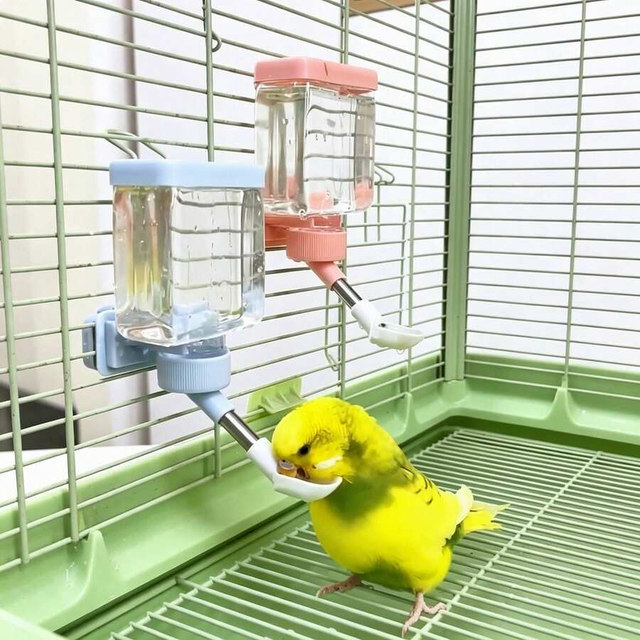 Leak-Proof Bird Cage Water Dispenser, Hanging Automatic Waterer For Parrots And Small Pets - one-size - View 1
