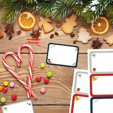 90pcs/15 Sheets Christmas Gift Labels Stickers, Self-Adhesive Holiday Gift Labels - Gingerbread Man, Christmas Tree, Christmas Stocking Designs, Holiday Gift Wrapping Labels Stickers, Christmas Decorations - Multicolor - View 5