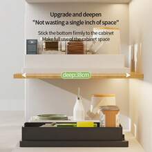 No-Drill Pull-Out Kitchen Cabinet Organizer - Slide-Out Drawer Shelf For Under Sink, Adjustable Rails, Large Capacity, Material - Multicolor - View 4