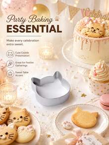 1pc Cat Head Shaped Cookie Cutter DIY Biscuit Pastry Mould Holiday Baking Tool For Cake Fondant Dessert Making Party Decor Home Kitchen Bake Accessory - View 5