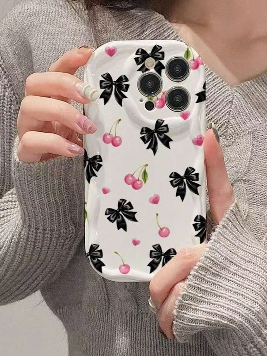 1件裝黑色蝴蝶結 1314151617ProMax 手機殼 適用於 Apple 12/11 - 彩色 - 查看 1