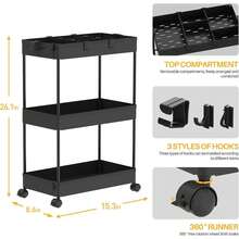 Portable Shopping Carts - Black - View 7