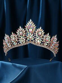 Wedding Crowns For Bride Cubic Zirconia Tiaras Bridal Diamond Headpieces Quinceanera Zirconia Headband - Multicolor - View 20
