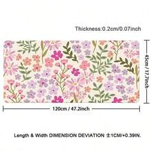 Cute Floral Pattern Leather Gaming Mouse Pad Large Desk Mat Non-Slip Leather Material, Perfect For Office And Home Use, Ideal Gift For Boyfriend/Girlfriend, 35.4X15.7 Inches Desk Mat And Mouse Pad Set Large Mouse Pads For Desk Back To School - View 13