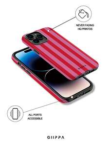 GIIPPA 1 buah Casing Ponsel Modis, Desain Pola Garis Merah dan Pink, Cocok untuk Model Ponsel 17 Pro Max, 16 Pro Max, 15 Pro Max, 14 Pro Max, Kompatibel dengan 11/12/13/14/15/16/18 Pro/Pro Max/Plus. Casing Ponsel Kelas Atas, Modis, dan Menyenangkan ini Cocok untuk Pria dan Wanita, menjadikannya Hadiah Ideal untuk Pacar Anda di Hari Paskah, Musim Semi, Musim Pernikahan, dan Ulang Tahun. - MultiWarna - View 3