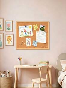 Wood Framed Cork Board, Durable Natural Pin Board, Easy Mount For Photos, Notes & Calendars, Wall Decor For Kids Bedroom, Study Desk, Office Dorm, Perfect For Students, Teachers & Office Workers To Organize Plans And Display Artworks - A - View 2