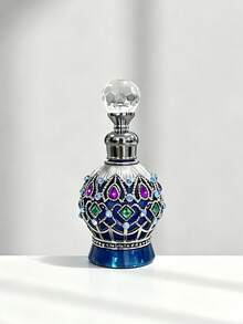 20ml Elegant Vintage-Style Rhinestone Enamel Dropper Bottle, Mini Refillable Container, Portable For Travel Or Holidays, Personal Care, Perfume And Essential Oil Decanter, Ideal Gift For Girls (Empty Bottle Only) - View 11