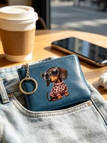Dachshund Dog Coin Purse,Keychain Change Pouch For Women,Travel And Vacation Lightweight Pocket Card Bag,Large Capacity,Birthday, Anniversary - Multicolor - View 7