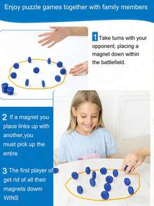 Magnetic Chess Game, Educational Strategy Game, Magnetic Game With Rope, Suitable For Family, Party, Travel And Camping, Suitable For Children And Adults 2-Player Game - Multicolor - View 9