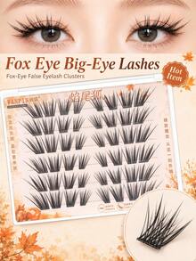 WANPIN Segmented False Eyelashes, Beginner-Friendly, Ready To Use, Reusable, Glue-Free Option Available, Varied Lengths, Natural Hair-Like Texture, Lightweight And Comfortable On Eyes, No Eye Irritation, Suitable For Daily Commute, Parties And Weddings - C - View 1