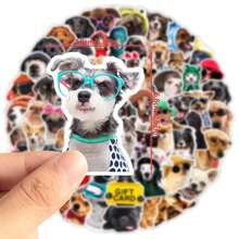100pcs Funny Dog Expression PVC Stickers, Cartoon Decorative Stickers For Scrapbook, Laptop, Luggage, Guitar, Water Bottle, Phone Case, DIY Decals, Halloween Decoration Stickers - Multicolor - View 2