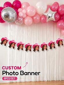 1/8/16/24pcs Customizable Portrait Bunting, Handmade Cut Paper Funny Face Portrait Garland, Perfect For Event Backdrop, Venue Atmosphere, Store Scene Decoration, Party Decor, Suitable For Parents, Colleagues, Friends, Couples, Birthday, Party, Halloween, Christmas - Multicolor - View 4