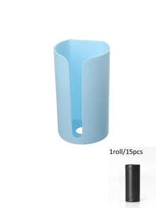 1pc Trash Bag Storage Box Plastic Bag Collector Wall-Mounted No-Drill Kitchen Convenient Pull-Out Design - Multicolor - View 13