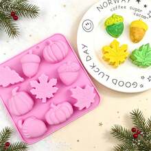 2pcs Christmas Theme Silicone Molds, 6-Cavity Christmas Theme Silicone Mold + 9-Cavity Harvest Theme Silicone Mold, Christmas Tree Silicone Mold, Gingerbread Man Silicone Mold, Suitable For Soap, Plaster, Resin, Holiday Decorations And Other DIY Materials. Christmas Silicone Mold, Thanksgiving Silicone Mold, Party Silicone Mold, Holiday Silicone Mold, DIY Silicone Mold. - Christmas Gloves + 9-piece Pumpkin Set - View 3