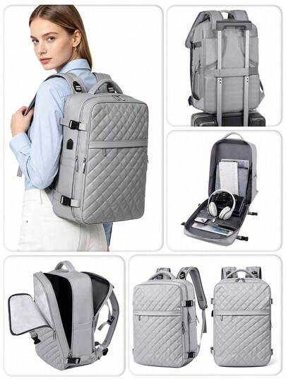1 Stück modischer Oxford-Stoff lässiger multifunktionaler Rucksack, Unisex, waschfrei, doppelte Schultergurte, große Kapazität, geeignet für Reisen und Outdoor-Nutzung