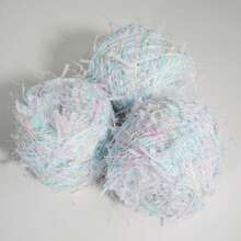 200g/4pcs 150g/3pcs Mixed Color Paper Yarn, Blue & Pink Soft Color With Glitter Paper, Lightweight With Strong Layered Texture. Suitable For Knitting Bags, Shawls, Decorative Accessories, Fresh & Dreamy, Fairy-Like - 200g/4pcs - View 4