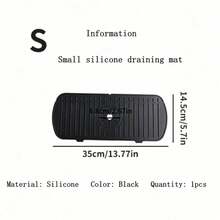 1pc Drain Mat, Sink Faucet Splash Guard, Silicone Drain Mat, Waterproof Drying Mat, Non-Slip Faucet Handle Drip Collection Tray For Kitchen And Bathroom Countertops - Kitchen, Bathroom, Farmhouse Sink Protection Mat - Multicolor - View 16