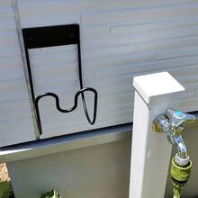 1pc Wall-Mounted Hose Hook, Sturdy Rust-Proof Bracket (Includes Mounting Screws), Garden Hose Holder, Suitable For Outdoor Use, Can Store Hoses, Extension Cords And Gardening Tools. - A - View 4