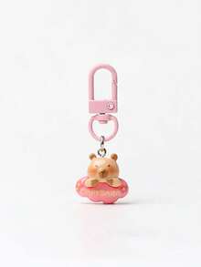 Capybara Keychain, Multifunctional Resin Accessory, Cartoon Capybara Bag Charm, Cute Keychain, Animal, Car Keychain, Key Ring Accessory, Gift - Multicolor - View 15