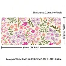 Cute Floral Pattern Leather Gaming Mouse Pad Large Desk Mat Non-Slip Leather Material, Perfect For Office And Home Use, Ideal Gift For Boyfriend/Girlfriend, 35.4X15.7 Inches Desk Mat And Mouse Pad Set Large Mouse Pads For Desk Back To School - View 17