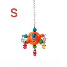 1pc Plastic Perforated Hanging Bird Cage Toy, Suitable For Small And Medium Birds, Fun Star-Shaped Ball Bird Destruction Stress Relief Chewing Toy, Suitable For Bird Cage Toy - A+B - View 8