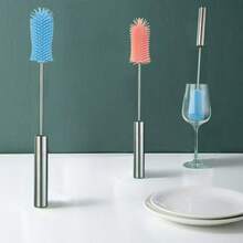 1pc Multi-Function Cleaning Brush With Handle, 360° Rotating Cup Brush, Easy Cleaning Without Dead Angles, Kitchen Cleaning Essential - Multicolor - View 2