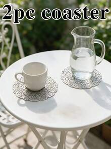12pcs Gold Hollow PVC Drink Coasters, Washable Table Accessories, Non-Slip Tableware Mats, Breathable And Heat Dissipating, Lightweight And Easy To Store, Suitable For Restaurants, Cafes, Homestays, Perfect For Afternoon Tea, Holidays, Parties, Gatherings, Birthdays, Weddings, Dinner Parties - Multicolor - View 16