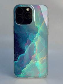 1pc Neon Nebula Starry Fluid Pattern Design Phone Case, Compatible With Phone 17 Pro Max, 16 Pro Max, 15 Pro Max, 14 Pro Max, Korean-Style High-End Fashion Fun Phone Case, Suitable For 11/12/13/14/15/16 Pro Max Plus, Elegant Design For Men And Women, Perfect Gift For Girlfriend On Christmas, Valentine's Day, Easter, Wedding Season And Birthday! - Multicolor - View 5