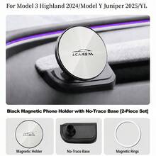 LCARS Tesla Model Juniper Y/Model 3 Highland/Launch/YL Refresh 專用手機支架，圓形磁吸式手機架，適用左駕駕駛座中控出風口，無痕安裝車用手機架 - 適用於 3 / Y Juniper - 查看 1