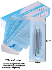 50pcs Self-Sealing Disposable Sterilization Bags, Cleaning Bags For Steel Nail Art Tools And Accessories - Multicolor - View 9