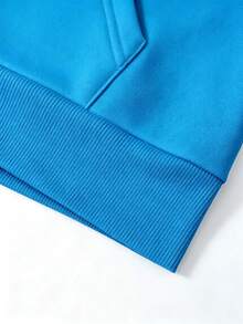 Sudadera con Capucha para Hombre casual elegante estampado gráfico de texto otoño invierno Manga Larga Ajuste holgado Casual Cómodo para diario y vacaciones - Azul - Ver 5
