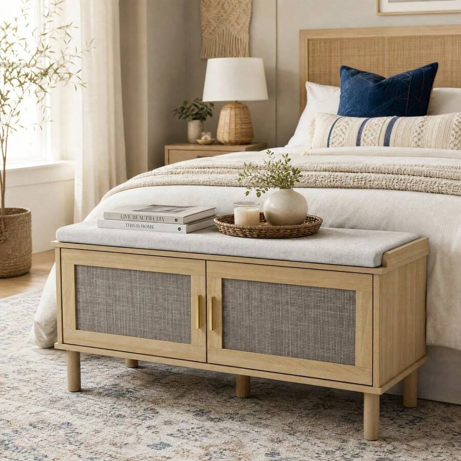 Storage Benches & Ottomans - Oak - View 1