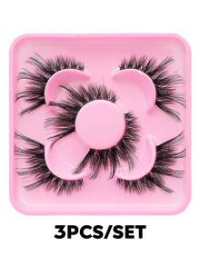 3/5 Pairs Cat Eye False Eyelashes, Fluffy Wispy Dramatic Long Tail Strip Lashes, Reusable Fake Eyelashes For Party Stage Daily Eye Makeup - Multicolor - View 7