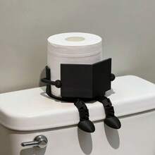 Fun Cute Book Roll Toilet Paper Holder Black And White Color Options Perfect For Bathroom Decor And Fun Home Decoration Ideal Holiday Gift For Friends Family And Book Lovers - 2-pack Tissue Holder (Rack Only) - View 6