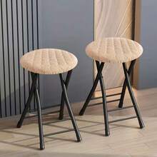 2pcs Round Stool Covers With Elastic Edge, Machine Washable, All Season, Fits 9.4-11 Inch (24-28cm) Diameter Round Stools With Seat Thickness Less Than 1.2 Inch (3cm), Home Dining Chair, Please Check Size Before Ordering, Christmas Birthday Gift Choice - Multicolor - View 14