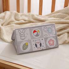 Infant Soft Cloth Book With Safety Mirror, Black & White High Contrast, Foldable & Hanging, Newborn Animal & Number Learning Toy - Multicolor - View 10