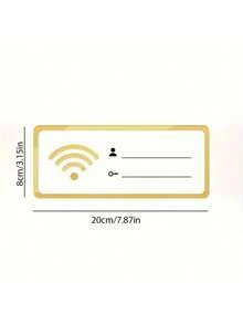 Durable Acrylic Wifi Password Sign - 1pc Plastic Door Mount Network Nameplate With Surface Mounting Option For Hotel & Home Use - A - View 8