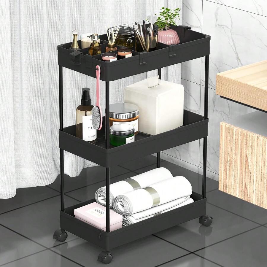 Portable Shopping Carts - Black - View 1