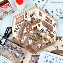 A Set Of DIY Scene‑Building Stickers, Girls Leisure Fun Diorama Stickers, Creative 3D Stress‑Relief Handmade Scene Stickers - Small Version 1.0 Loft Apartment - View 3