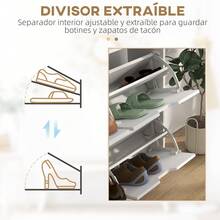 Caja para guardar zapatos - Blanco - Ver 6