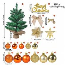 Mini Christmas Tree, Simulated Christmas Tree, With Many Small Decorations, Home Use, Party Diy Decorations, Christmas Decoration Scene - Multicolor - View 6