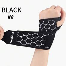 1 buah Gelang Kompresi Pergelangan Tangan Olahraga yang Dapat Diatur, Penyangga Sendi Pergelangan Tangan, Nyaman dan Bernapas, Cocok untuk Olahraga Pria dan Wanita, Kebugaran, Tenis - Hitam - View 12