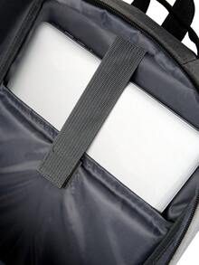 Water-Resistant Fashion Casual USB Port Men's Backpack - Grey - View 6