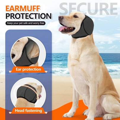 Adjustable Ear Muffs Headband For Dogs, Reduces Noise From Thunderstorms, Fireworks, Travel, Suitable For Medium And Large Pets